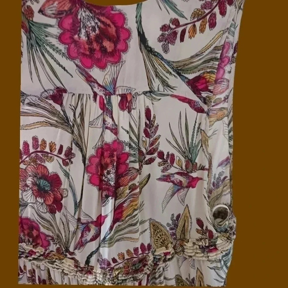 Free people floral print dress sleeveless v-neckline & A line Small size - Picture 4 of 13